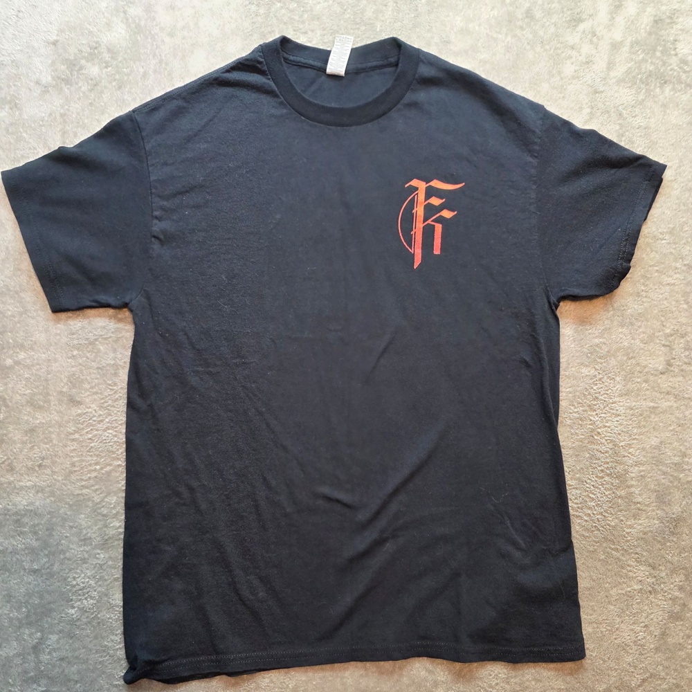 Fit For A King Shirt Mens M Black Gas Mask Graphic Back Print T-Shirt Band